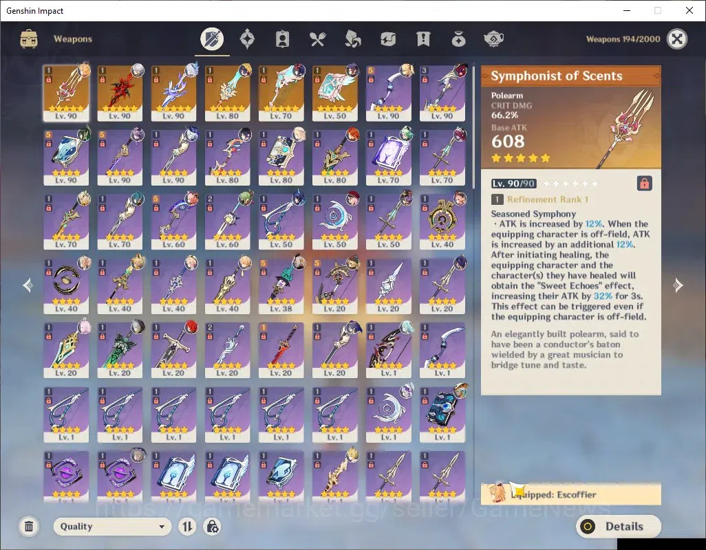 Genshin Impact Accounts ASIA|AR 58|11 Limited + 6(*5Weap)|PremTeam [SkirkC image 10