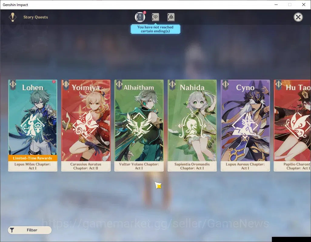 Genshin Impact Accounts ASIA|AR 58|11 Limited + 6(*5Weap)|PremTeam [SkirkC image 19