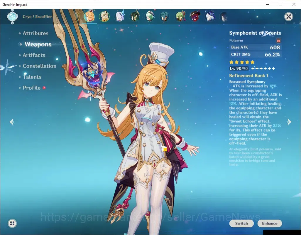 Genshin Impact Accounts ASIA|AR 58|11 Limited + 6(*5Weap)|PremTeam [SkirkC image 7