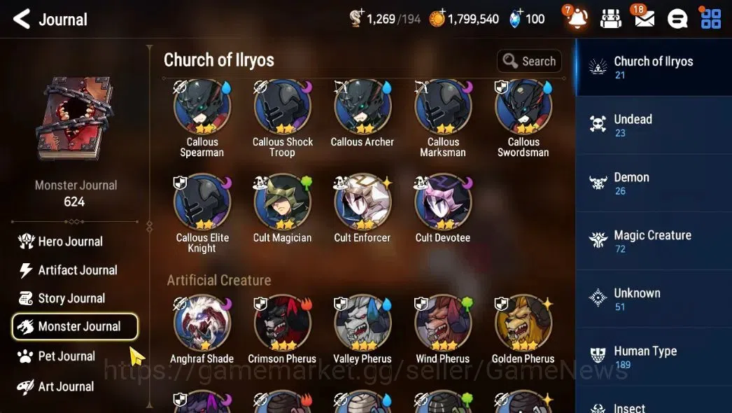 Epic Seven Accounts Starter GLOBAL Unverif|New Era|2 ML (E Ilynav ,MA Ken)+Tenebria,Iseria|Poh ON|1,2k Energy 1,3K 17