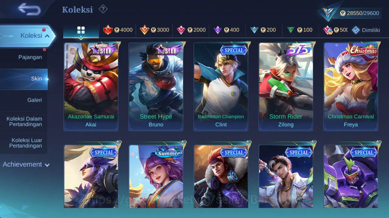 Mobile Legends: Bang Bang Accounts skin 133 hero 86. KOF karina, Lborn granger, Venom image 6