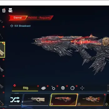 Blood Strike Accounts Collab Skin ASIA|2 ETERNAL FN2000 Requiem Lv2,MP7 Tidesong Lv3|Meele Ultra Butterfly Synthwave|Collab