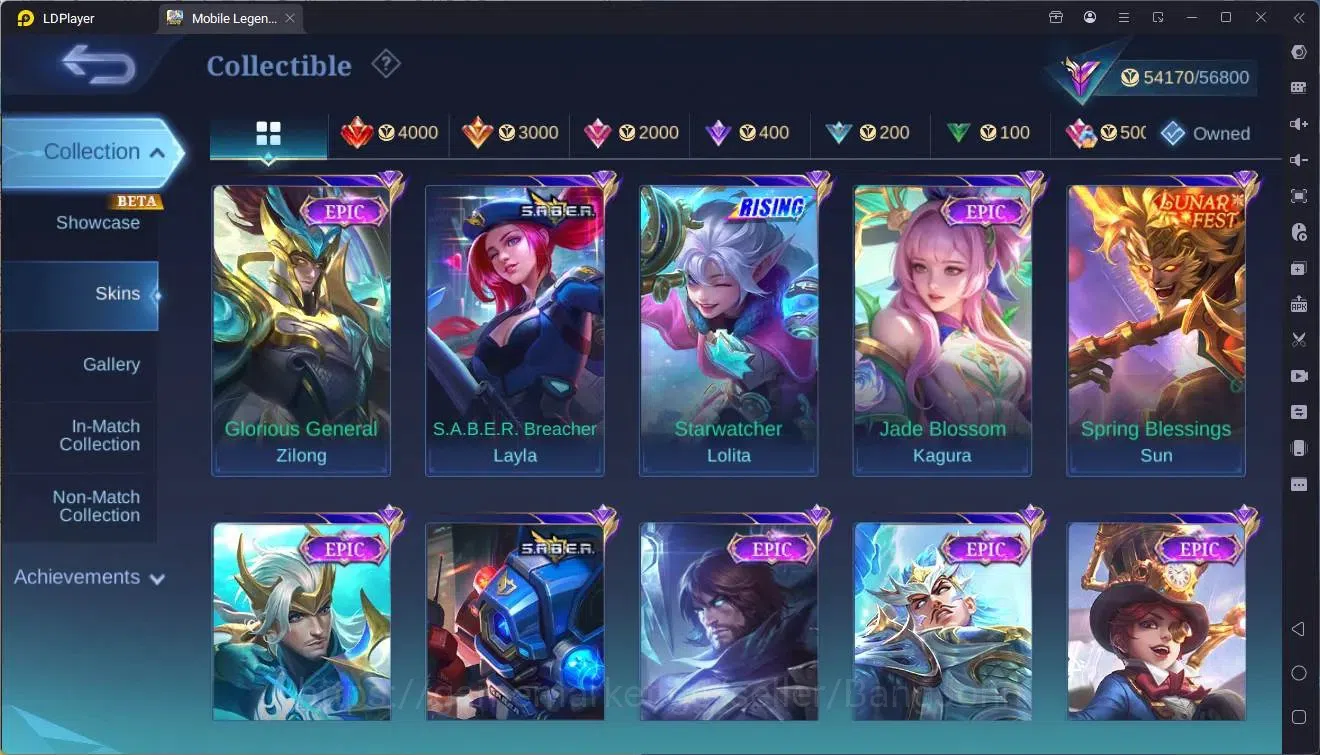 Mobile Legends: Bang Bang Accounts Global|Hero 119|Skin 215|Renowned|KOF GS,Karina|CC image 16