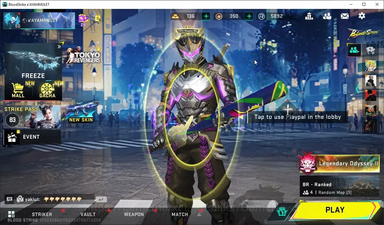 Blood Strike Accounts ASIA|ETERNAL DeAgle-Scorpion+Collab TR Jack-Takemi image 1