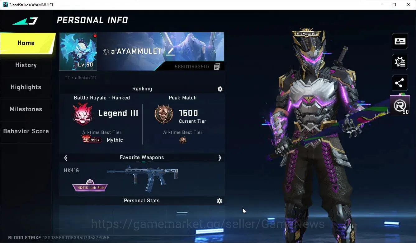 Blood Strike Accounts ASIA|ETERNAL DeAgle-Scorpion+Collab TR Jack-Takemi image 2
