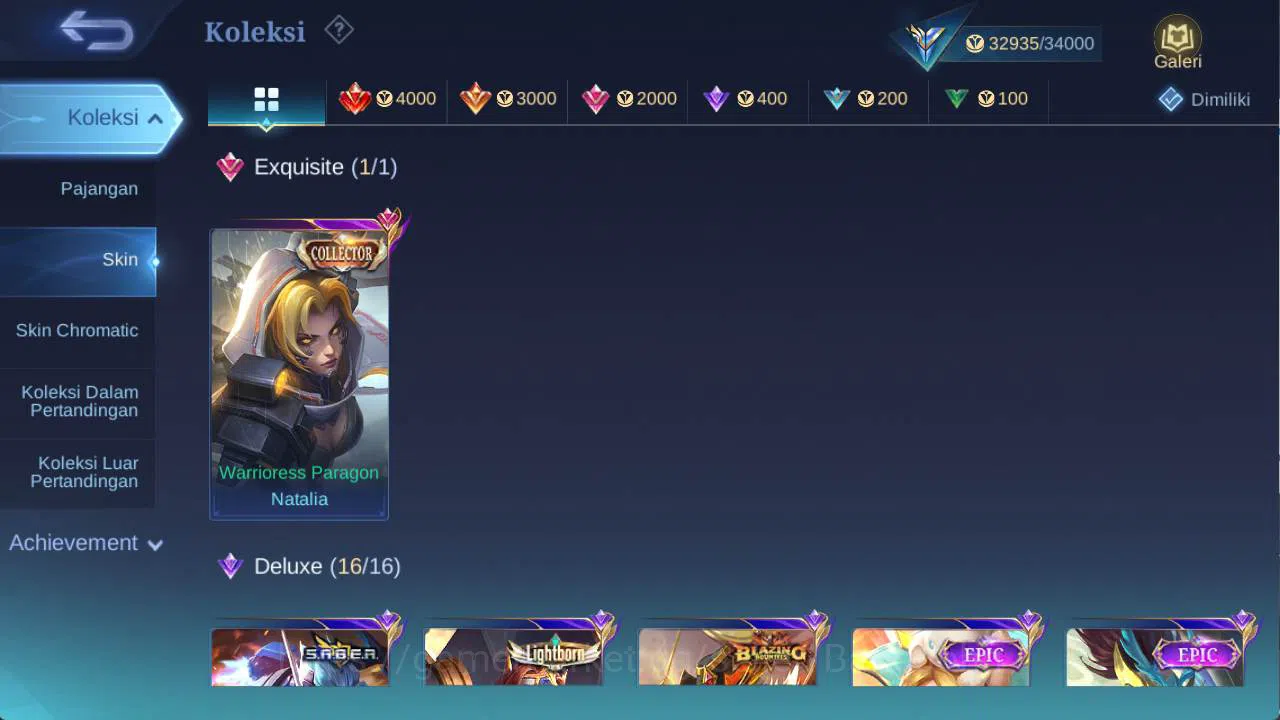 Mobile Legends: Bang Bang Accounts hero 107 skin 170+ saber Layla, dragon ling, blazi image 3