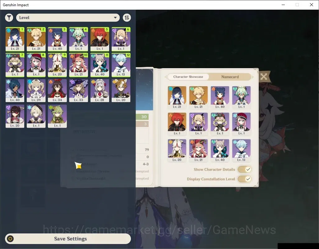 Genshin Impact Accounts ASIA |AR 30 |1 Limited + 1 (*5 Standard) |Yelan |K image 2