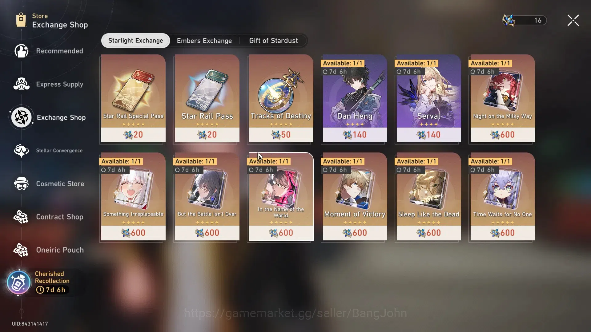 Honkai Star Rail Accounts ASIA| TL40 | Limited 4 Evanesia E1 F2P Party, Huoh image 14