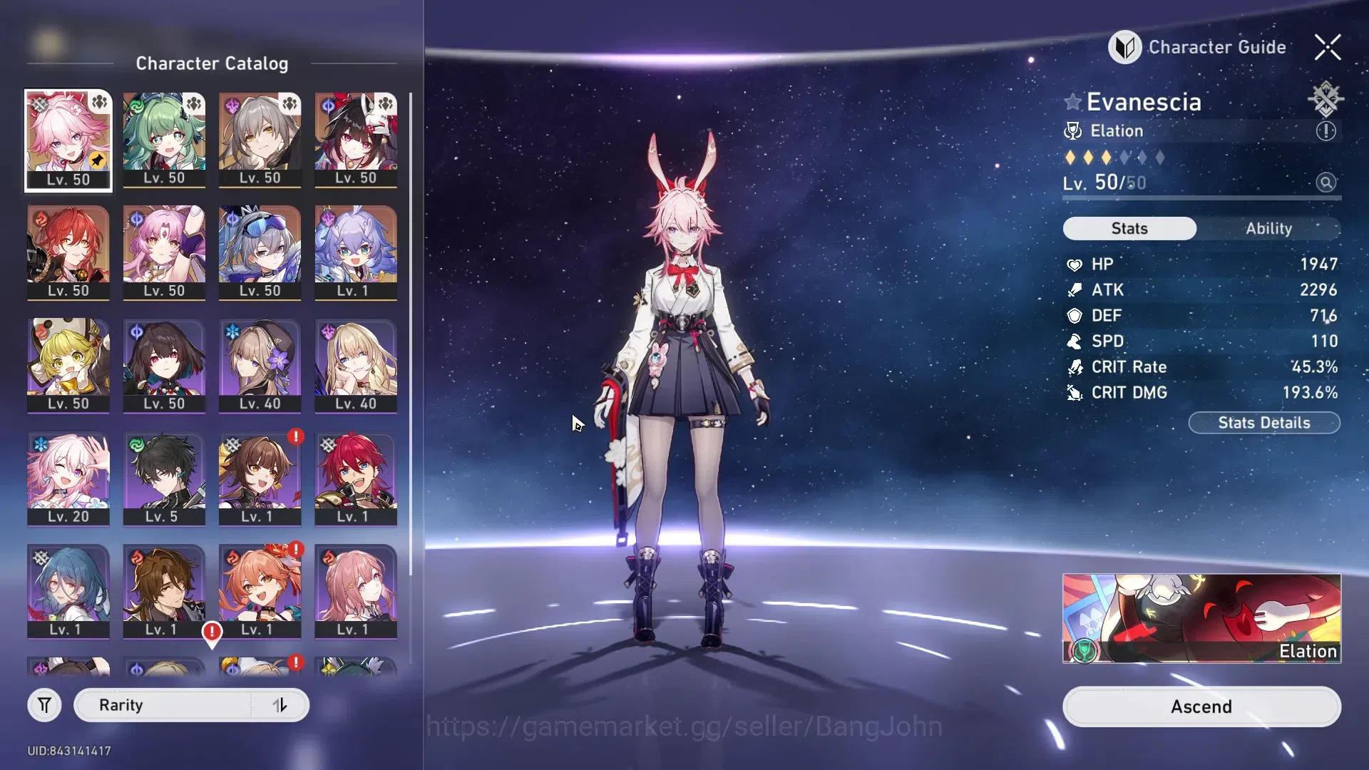 Honkai Star Rail Accounts ASIA| TL40 | Limited 4 Evanesia E1 F2P Party, Huoh image 2