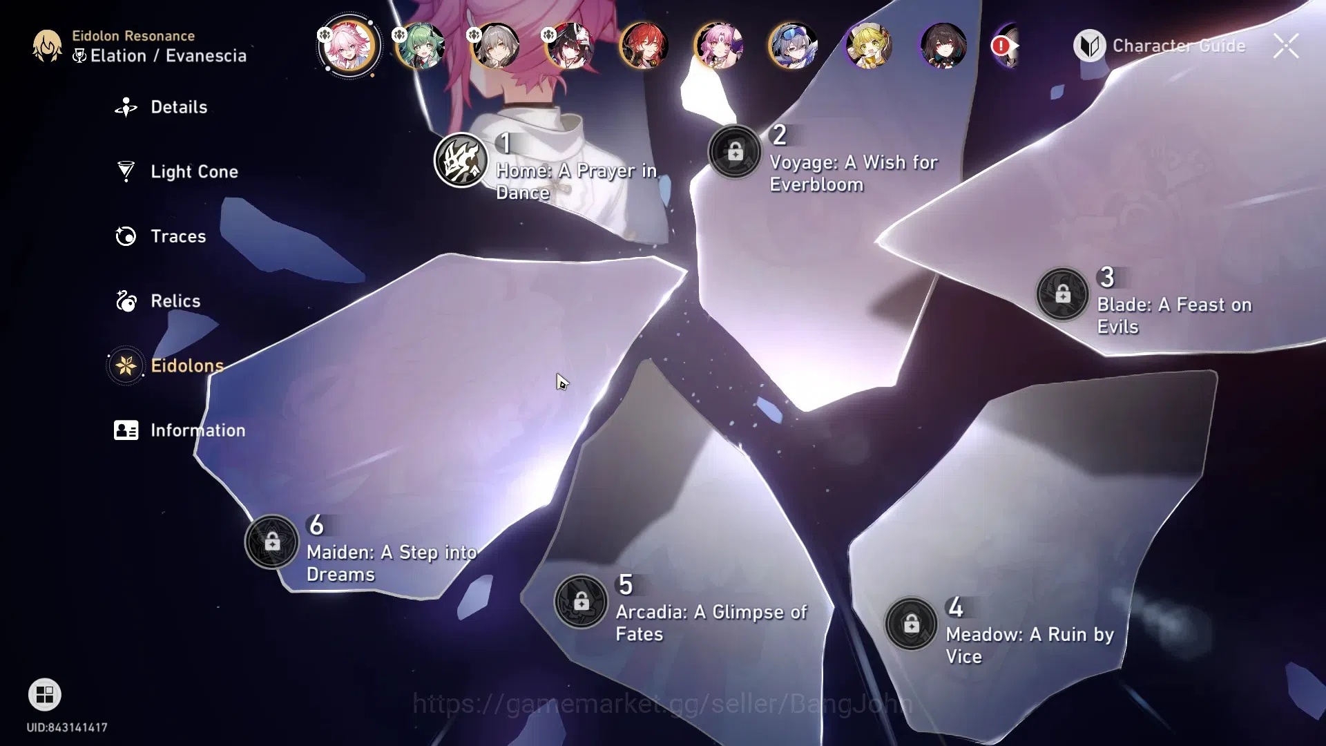 Honkai Star Rail Accounts ASIA| TL40 | Limited 4 Evanesia E1 F2P Party, Huoh image 3