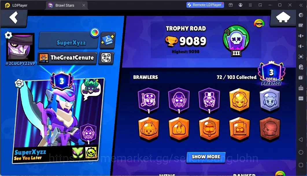 Brawl Stars Accounts Global | 9089 Thropy|72 Brawler|5 Max Hypercharge| image 2