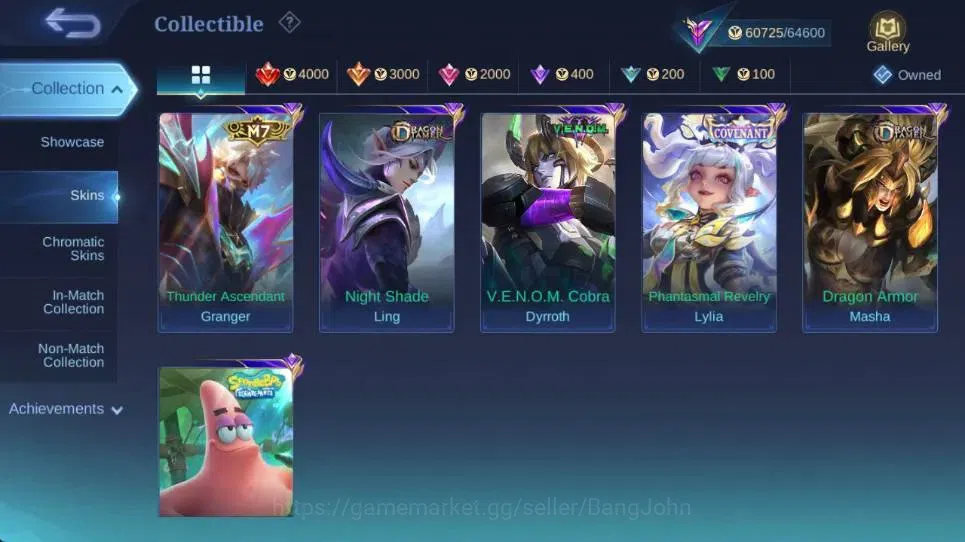 Mobile Legends: Bang Bang Accounts Global|Hero103|Skin196|Renowned|Legend Alucrad|KOF image 6