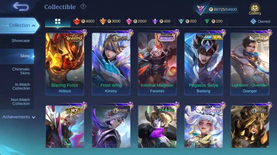 Mobile Legends: Bang Bang Accounts Global|Hero103|Skin196|Renowned|Legend Alucrad|KOF image 7
