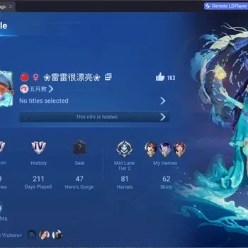 Honor of Kings Accounts Rare Skin Global|81H 62S|Stellar Liu Bei|1 Blessed|Fox Spirit Arli|12 Epic|3 HonorPass|Worldly