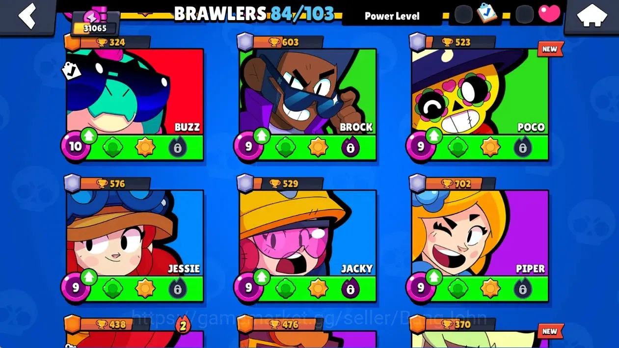 Brawl Stars Accounts Global|31065 Thropy|84 Brawlers 9 Max Lvl.|6 Hyper image 8