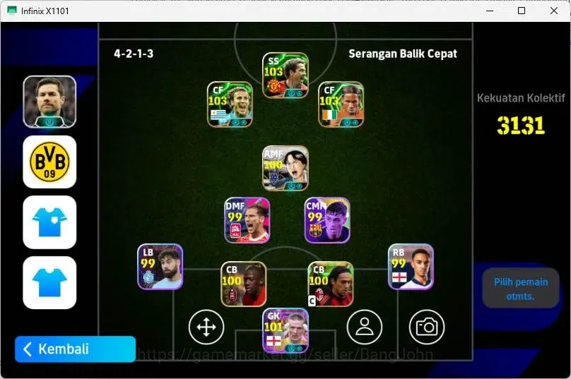 eFootball Accounts Mobile|PW 3131|Dldler Drogba Epic,Diego Forlan Epi image 1