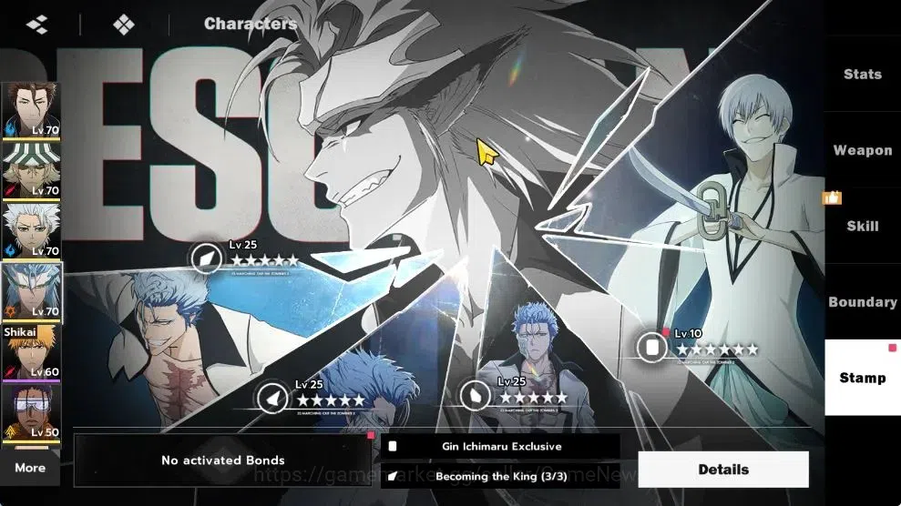 BLEACH: Soul Resonance Accounts NuverseSEA|LV 55|8 SSR [Grimmjow Res+Seal3/4(Aizen image 6