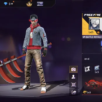 Free Fire Accounts Indo 211 Vault 447 Skin: 2 EVO (AK47 Blue Flame Draco lv7, SCAR Megalodon Alpha lv6) M1887 Gurun