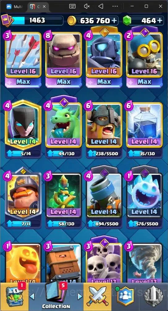 Clash Royale Accounts Mobile |CL 1463|KTL 15|Trophy 12429|Card 121|4 Max image 8