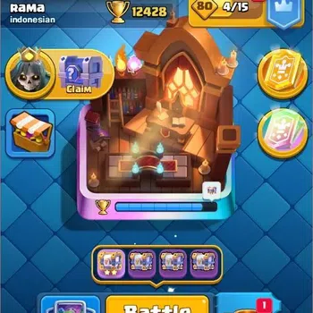 Clash Royale High-End Mobile |CL 1463|KTL 15|Trophy 12429|Card 121|4 Max image 1