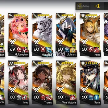 Arknights Accounts Mid-Tier ARKNIGHTS GLOBAL MIDGAME 42*6 , 3 LIMITED EXU ALTER,HOSHI ALTER,VIRTUOSA , PRAMANIX