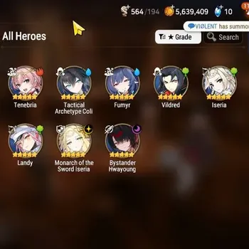 Epic Seven Accounts Starter Global Unverif|Starter|2ML [Monarch Ieria,B Hwayoung]|PoH+Bless ON|MoR 9|Check SS|Stove(ES1739Z)