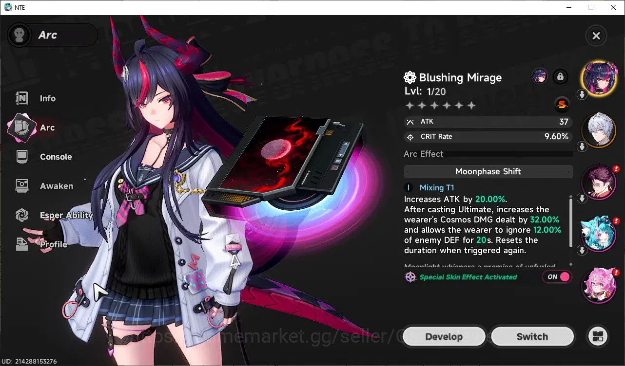 Neverness to Everness Accounts Global NA|HL 3|1 S-Class Limited [Shinku + Signature + Outfit]|2 S-Class Selector 3