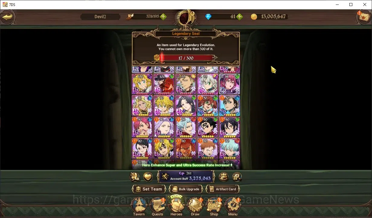 The Seven Deadly Sins: Grand Cross Accounts Endgame GLOBAL|3,2M CC|17 LS|4 LR 8 UR+Full Collab 1