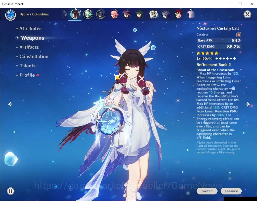 Genshin Impact Accounts ASIA|AR 57|6 Limit+11(*5WeP)|(ColumbinaC1,Ineffa,Y image 10