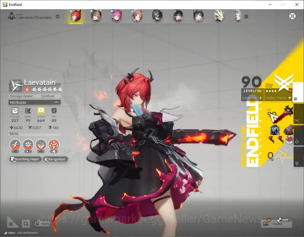 Arknights: Endfield Accounts ASIA|Lv 54|8 SSR(4 Limited) + 14(*6 Weapon)|Laevatain+Signature,Mi Fu,Gilberta,Yvonne|4k 3