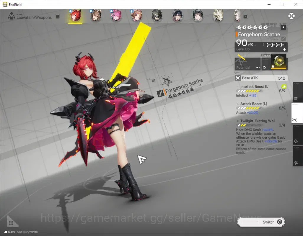 Arknights: Endfield Accounts ASIA|Lv 54|8 SSR(4 Limited) + 14(*6 Weapon)|Laevatain+Signature,Mi Fu,Gilberta,Yvonne|4k 4