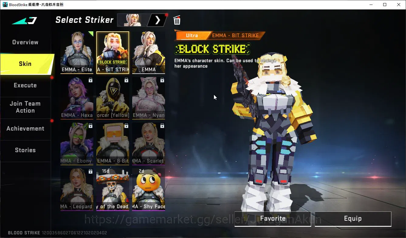 Blood Strike Accounts Mid-Tier ASIA|1 ETERNAL[FN2000],17UL[Emma,Hank,M4A1,Orgin12,Etc]|Colab Bleach 4