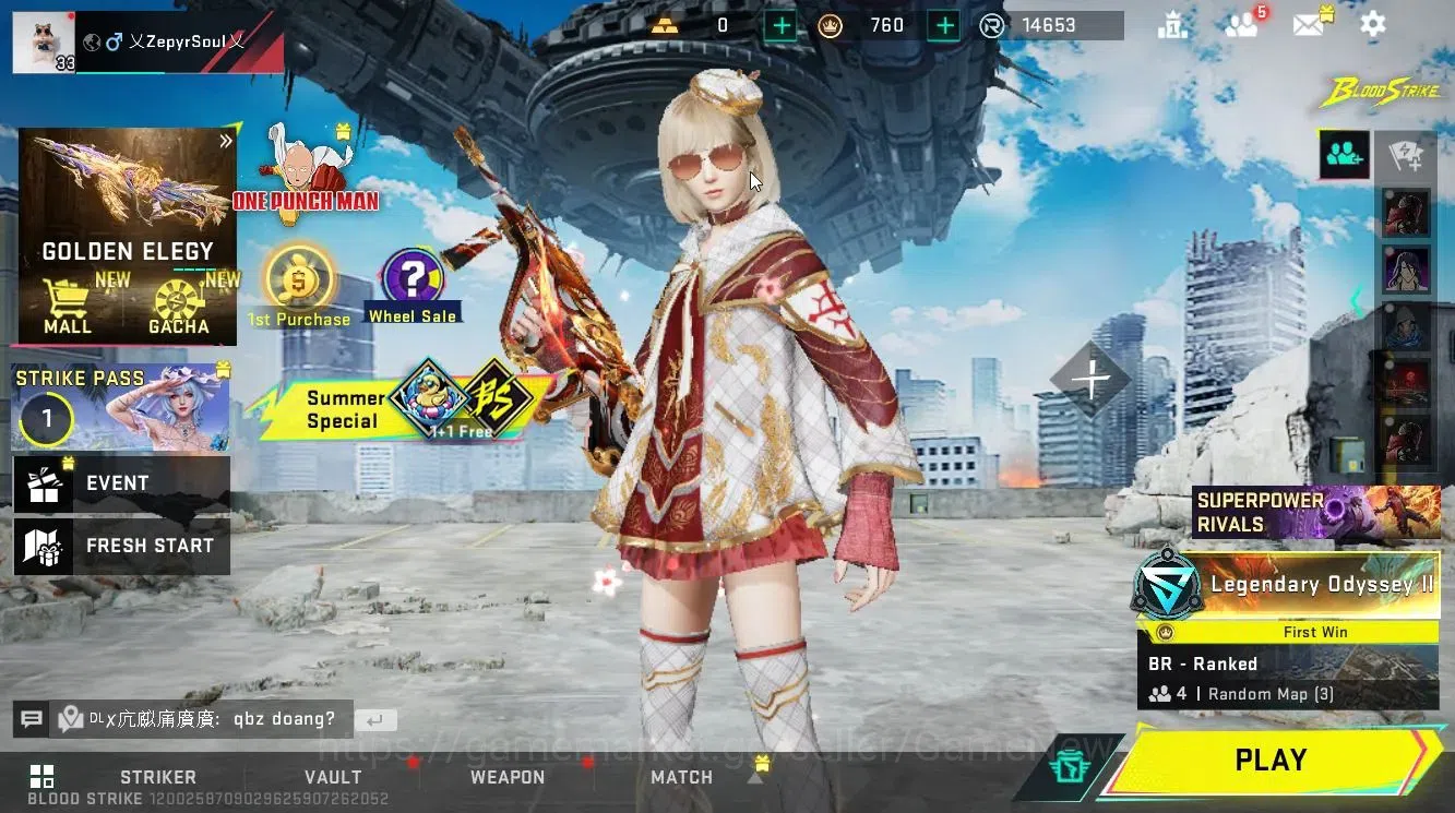 Blood Strike Accounts High-End ASIA|7 ULTRA (VAL-Holiday,ETHAN,AR97,AUG,etc)|LMT 1