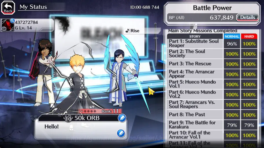 Bleach: Brave Souls Accounts [GLOBAL]50K Orb|TYBW26(Aizen,Ikkaku),Kon New Year, image 3