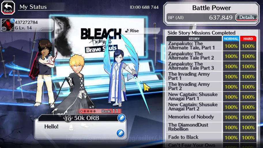 Bleach: Brave Souls Accounts [GLOBAL]50K Orb|TYBW26(Aizen,Ikkaku),Kon New Year, image 4