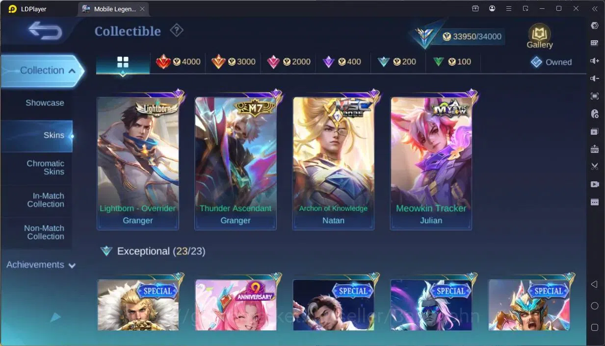 Mobile Legends: Bang Bang Accounts Global|Skin 125|Expert|Prime Granger|KOF Karina,Gu image 11