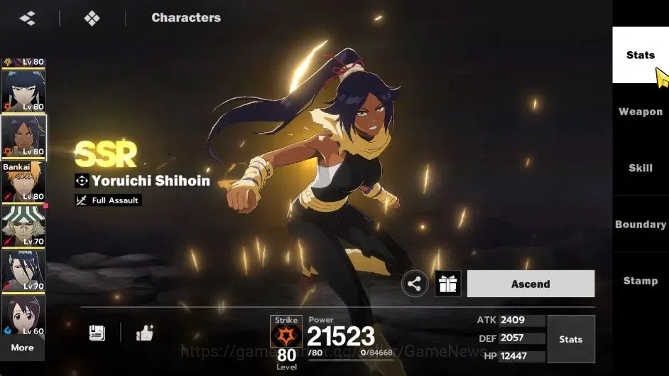 BLEACH: Soul Resonance Accounts NuverseSEA|LV 63|8 SSR 15