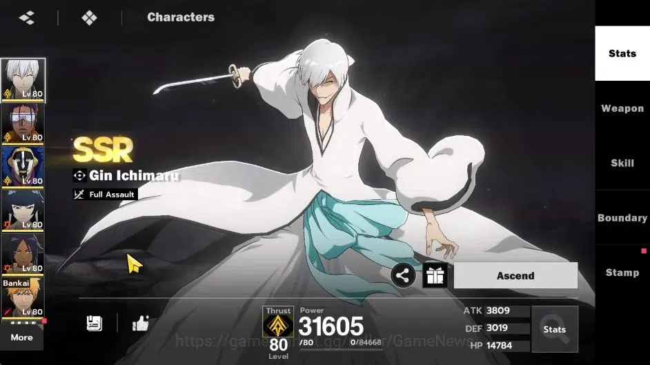 BLEACH: Soul Resonance Accounts NuverseSEA|LV 63|8 SSR 3