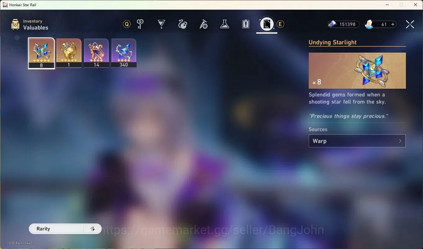 Honkai Star Rail Accounts Starter Asia |Starter|TL 3 | 1 Limited : Silver Wolf|MC Male | TakeMail | Check SS HSR447B 13