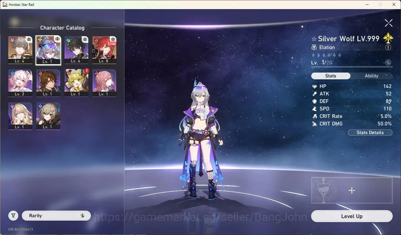 Honkai Star Rail Accounts Starter Asia |Starter|TL 3 | 1 Limited : Silver Wolf|MC Male | TakeMail | Check SS HSR447B 2