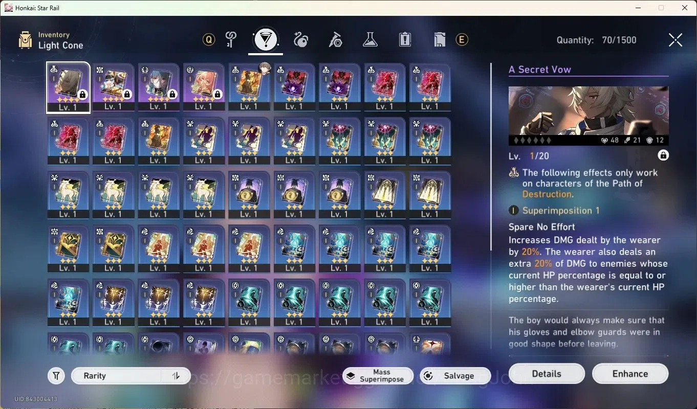 Honkai Star Rail Accounts Starter Asia |Starter|TL 3 | 1 Limited : Silver Wolf|MC Male | TakeMail | Check SS HSR447B 8