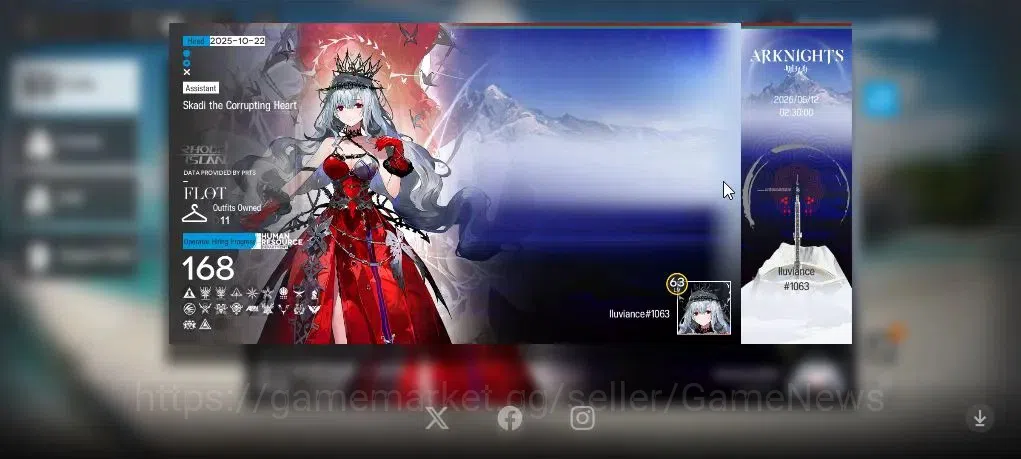 Arknights Accounts Lv 63|168 OP 11 Skin|9,9K Oru|6 Limited+Collab AVE image 3