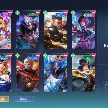Mobile Legends: Bang Bang Accounts Others 49 Skins (Epic/Allstar) | Recall Atomic Pop