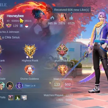 Mobile Legends: Bang Bang Accounts Collector Hero 133|Skin 502|Legend Lunox,Alucard|Lancelot Kishin,Harith HxH,Haya Moskov