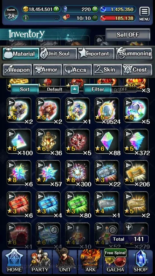 Last Cloudia Accounts Mid‑Game [GLOBAL] Collab (Lelouch, Oracle KA, Vargas, Vergil, Estelle) + (MAMegius, DLJudecca 10