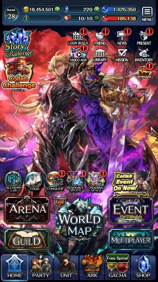 Last Cloudia Accounts Mid‑Game [GLOBAL] Collab (Lelouch, Oracle KA, Vargas, Vergil, Estelle) + (MAMegius, DLJudecca 8