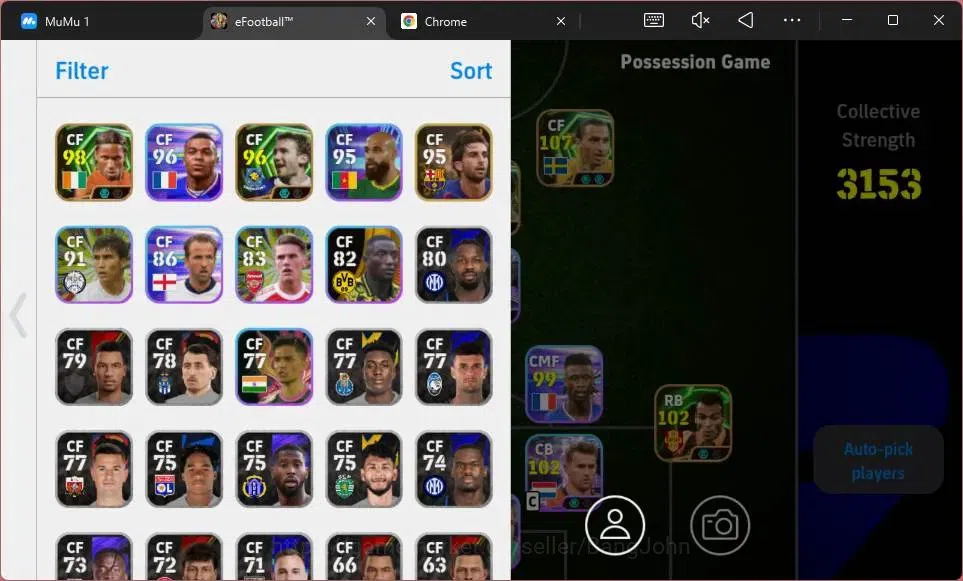 eFootball Accounts Mobile|PW 3153|Epic Figo,Drogba,Ibrahimovic,Denils image 2