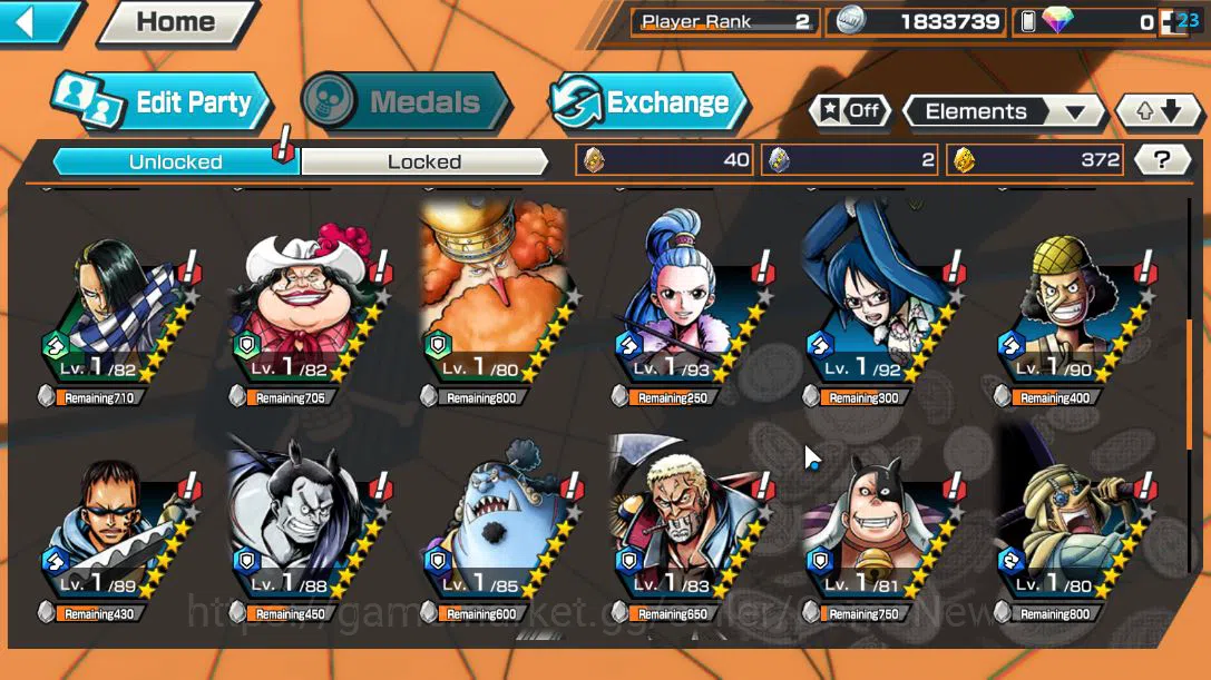 One Piece Bounty Rush Accounts Global|4 EX |5Elders Saturn,BP Kuzan,[Borsalino],O image 5