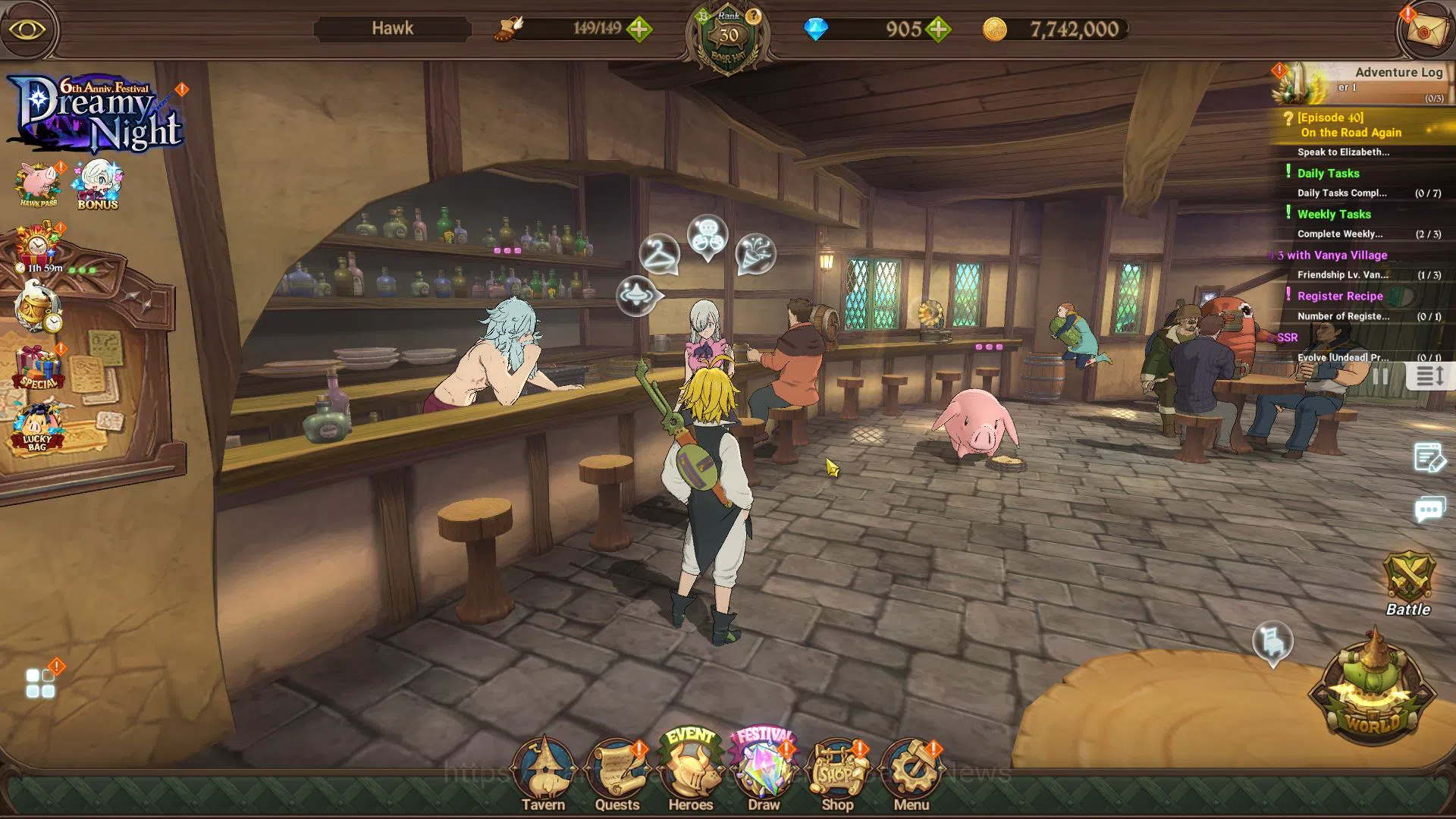 Global|1 M CC|Starter Ch4|905 Dm|1 UR + Collab FF | Demon King Meliodas, Shinra Kusanabe, Tamaki Kotatsu |Code Only (SDS3825) The Seven Deadly Sins: Grand Cross Starter Global|1 M CC|Starter Ch4|905 Dm|1 UR + Collab FF image 1