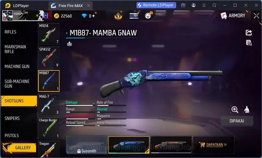 Free Fire Accounts Indonesia | Vault 189 | Evo M1014 Draco Lv5 | M188 image 3